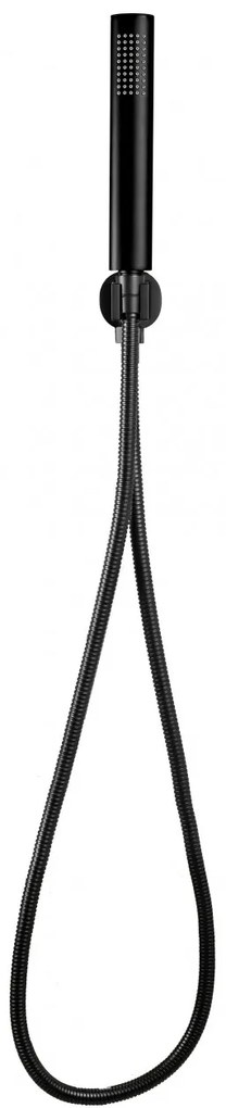 Baterie pentru dus incasatrata Oval neagra
