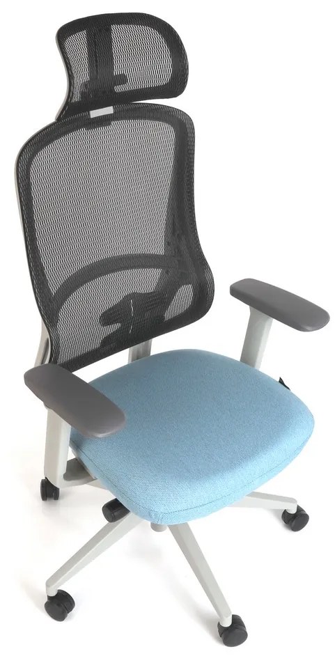 Scaun de birou Fiero II, albastru / gri