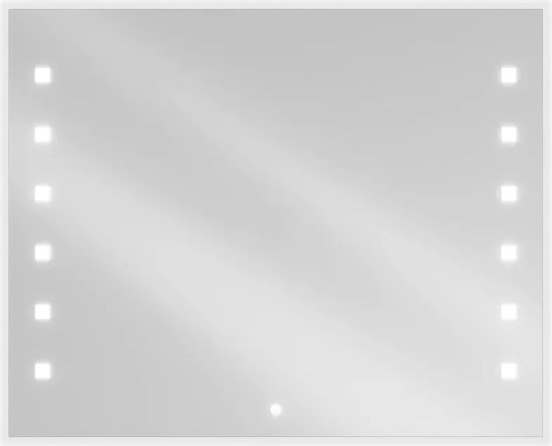 Mexen Ner oglindă baie iluminată 100 x 80 cm, LED 6000K, anti-ceață - 9809-100-080-611-00