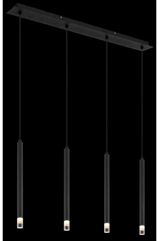Lustra suspendata design minimalist BLAKE 4L negru