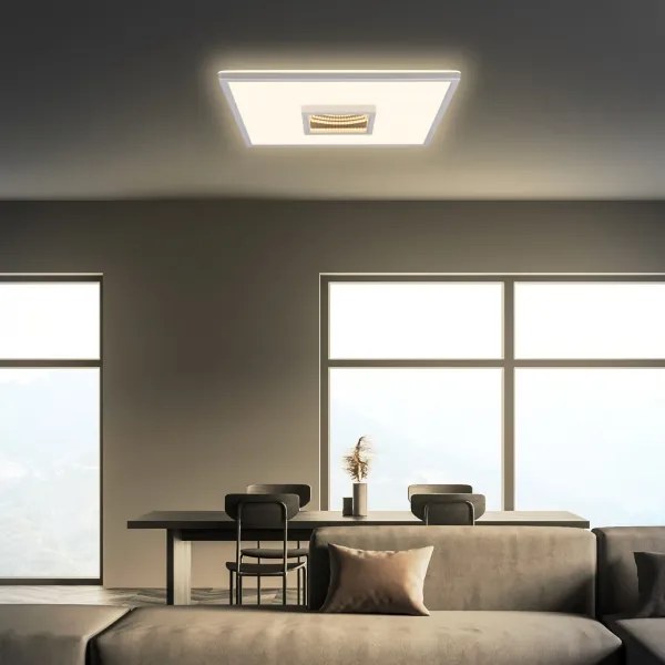 Briloner 3848014 - Plafonieră LED TORO LED/18W/230V 42x42 cm crom mat