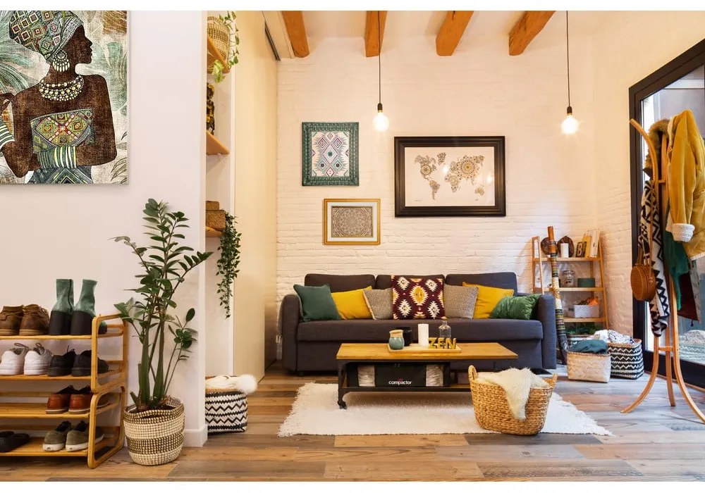 Cuier din bambus Compactor Coat &amp; Hat Bamboo