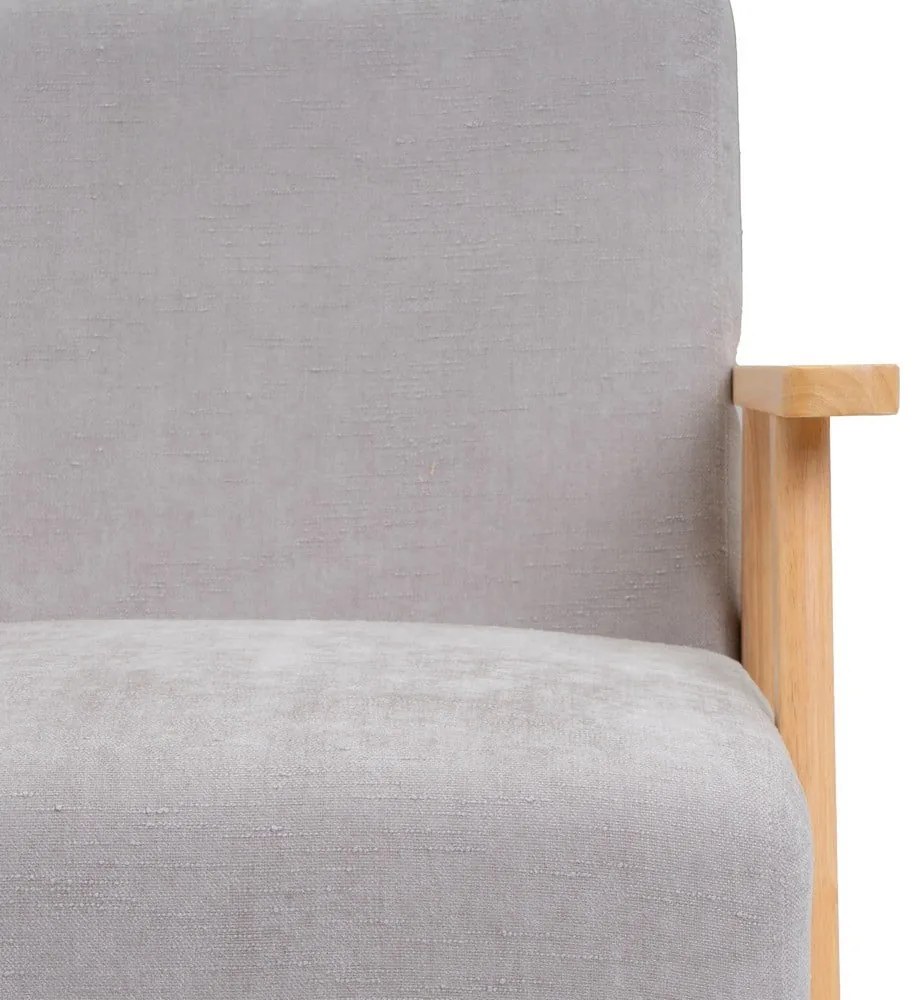 Fotoliu gri cu tapițerie din chenille Vintage – Casa Selección