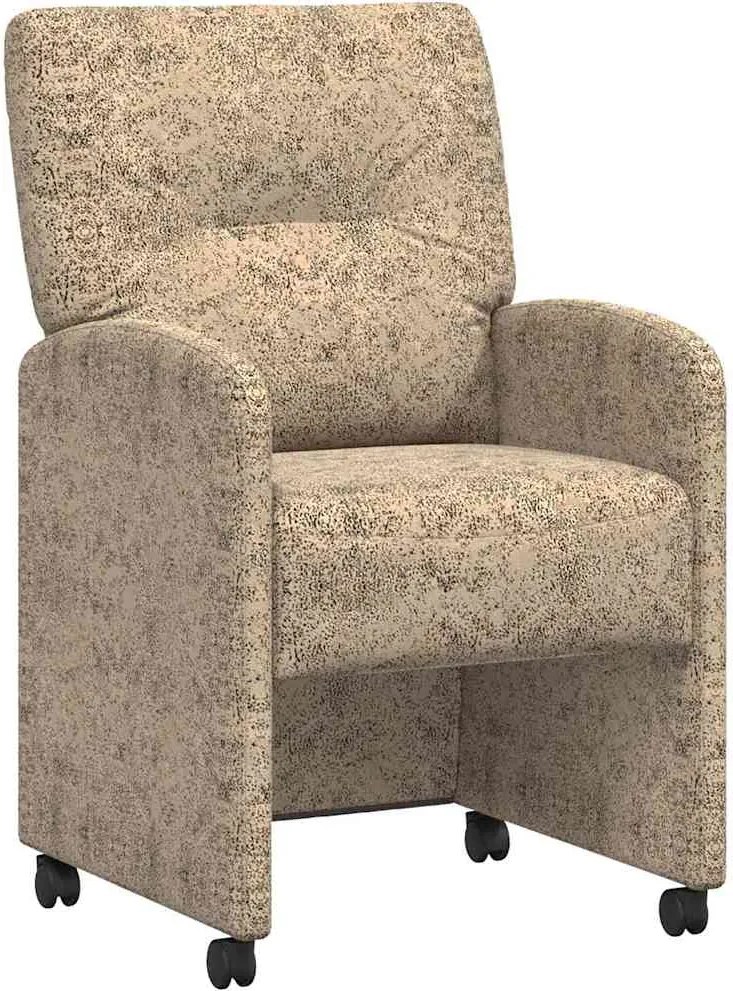 vidaXL Scaune de dining cu roți 2 pcs Gri deschis 57 x 67 x 95 cm