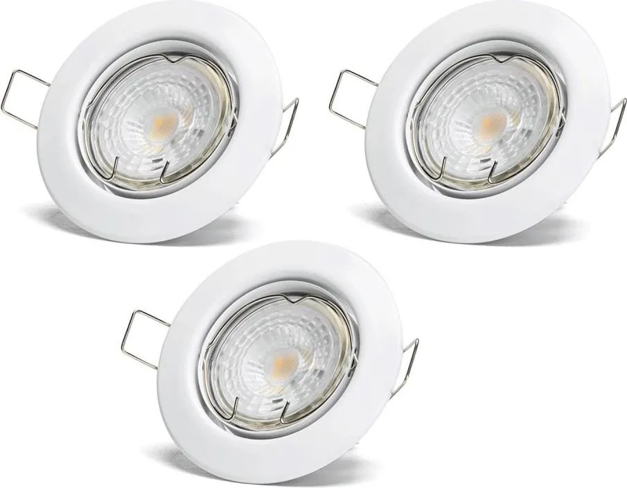 Aigostar - Set 3x spot LED încastrat 1xGU10/4,5W/230V 6500K alb
