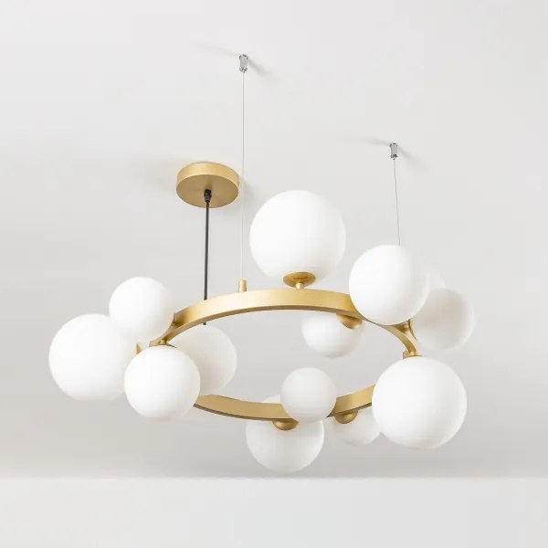 Lustră LED pe cablu Brilagi MILLA 15xG9/3W/230V auriu/alb