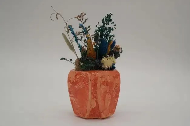 Ghiveci decorativ cu flori artificiale, homs seria A620,17x5.5x9 cm,30338