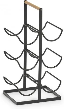 Suport metalic pentru 6 sticle Rack Negru, l23,5xA20xH46 cm