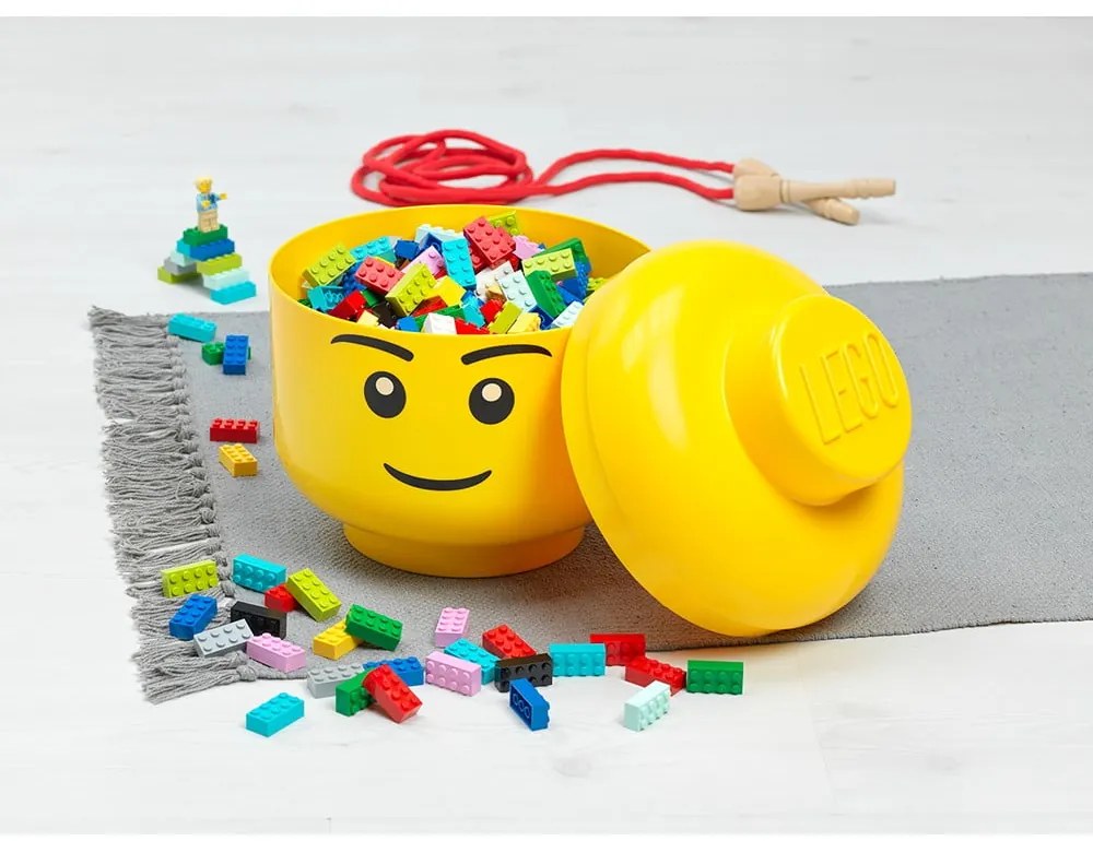 Cutie depozitare LEGO® Silly S, galben, ⌀ 16,3 cm