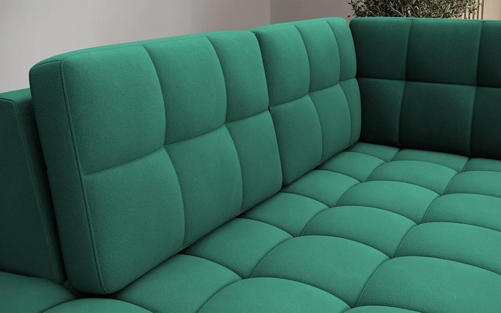 Coltar extensibil stanga 5 locuri ELTAP, LT-35LU, Blewett, 299x198x82 cm, lemn/poliester, verde inchis