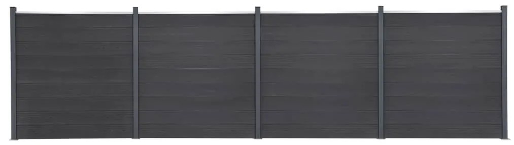 vidaXL Set panouri pentru gard, gri, 699x186 cm, WPC