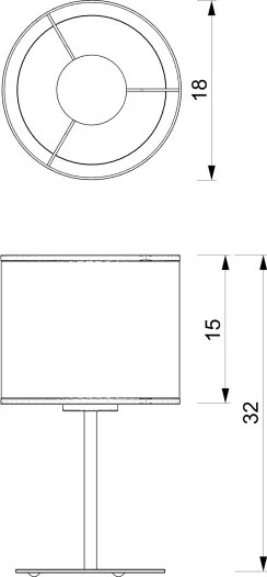 Lampă de masă ARDEN, 1x E27, 15 W, 230 V, bej/maro