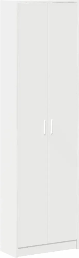 vidaXL Dulap cu raft cu depozitare Alb 55 x 25 x 189 cm Lemn compozit