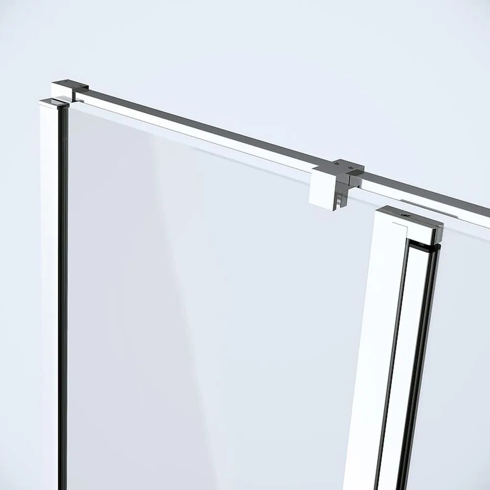 Usa sticla dus batanta 80x195 cm profil crom Cersanit Moduo, montare stanga 800x1950 mm, Stanga