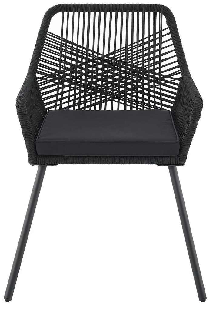 Jusky Scaune metalice Kastos 2 buc - negru