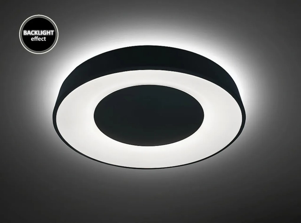 Plafoniera LED cu telecomanda design slim Ceilo neagra