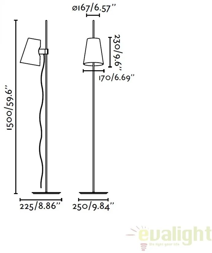 Lampadar / Lampa de podea moderna LUPE 29998