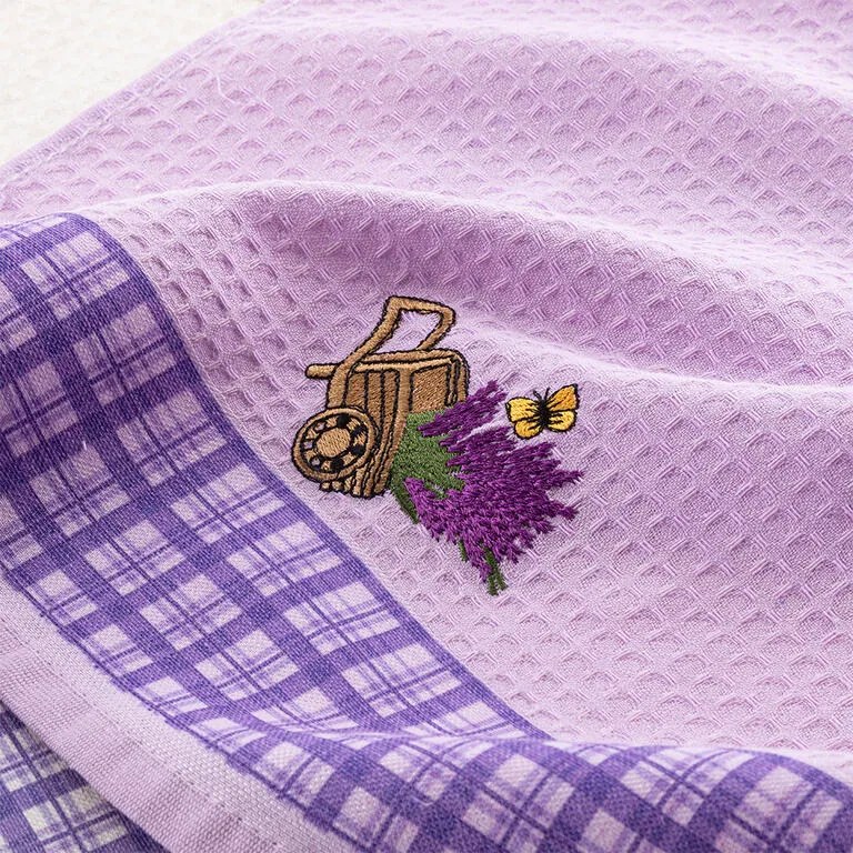 Set prosoape bucătărie vafelă LAVANDĂ 3 buc