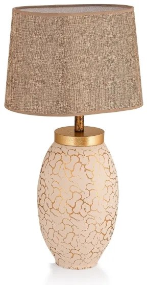 Lampă de masă 1xE27/40W/230V bej/auriu