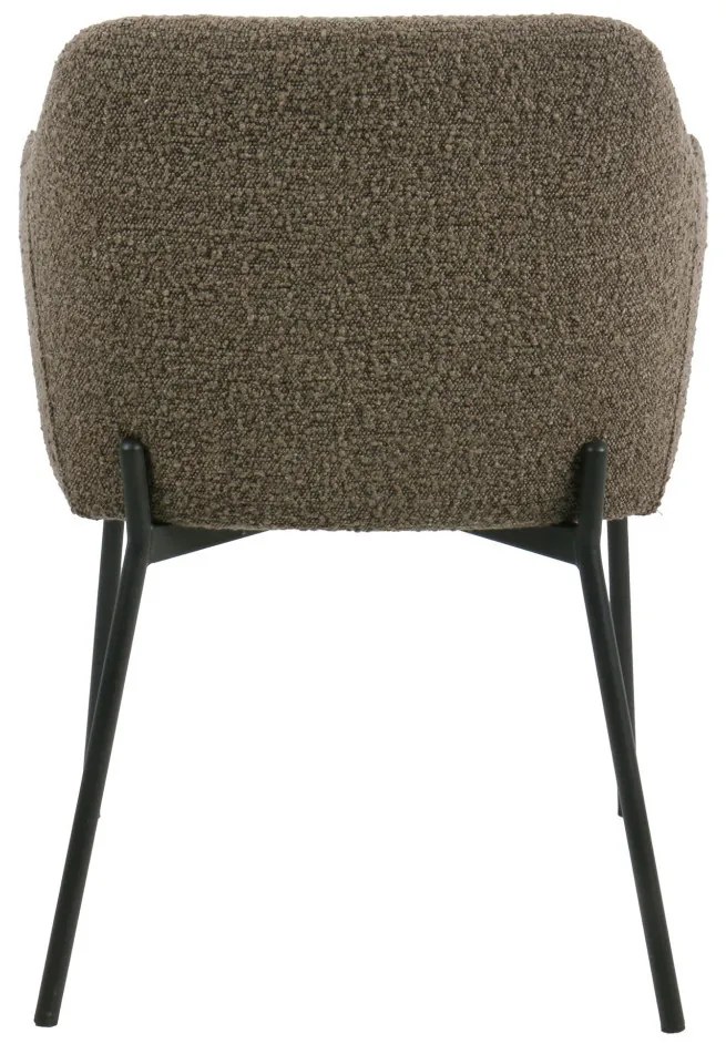 Melilla Scaun de masă, cataramă, maro, picioare negre