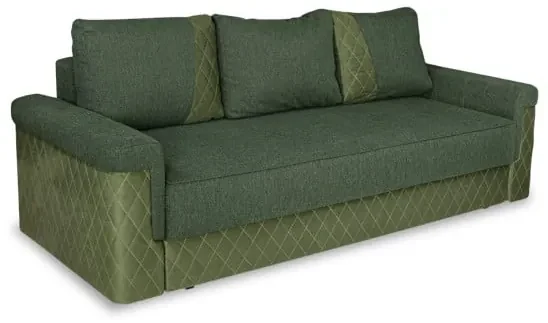 Canapea Extensibila Torino Lift Cu Lada Depozitare, Verde, 233 x 72 x 92 Cm