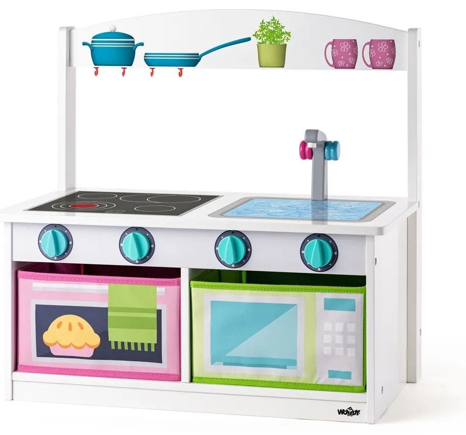 Woody Kitchenette cu bancă 2in1, 59 x 31,5 x 58 cm