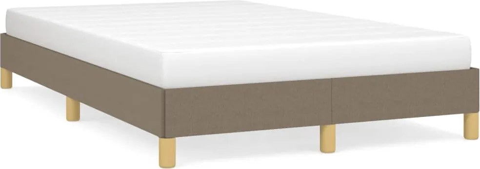 vidaXL Cadru de pat fără saltea Taupe 120x190 cm țesătură