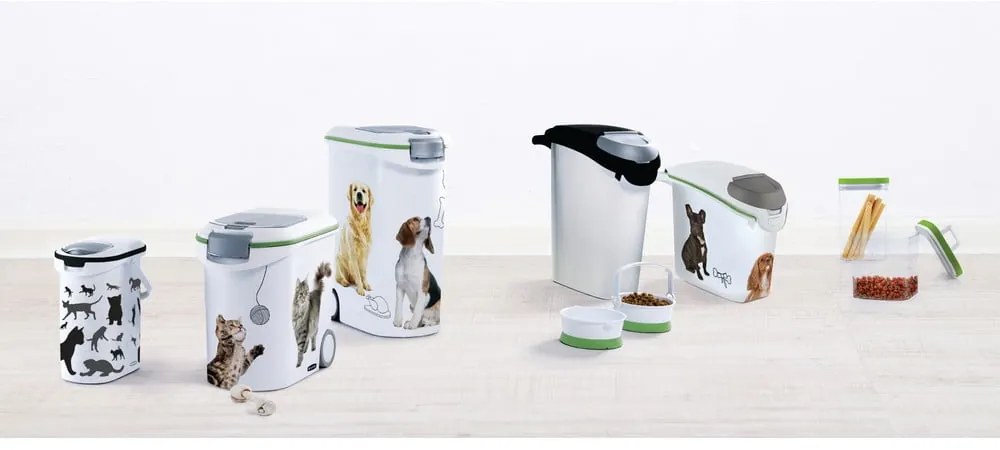 Recipient de hrană Curver alb, 23 l