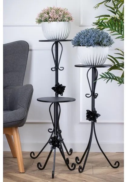 Suport de flori 55x33 cm negru