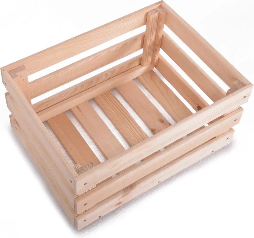 Cutie de depozitare în culoare naturală din lemn 42x29x22 cm Apple Box – Rojaplast