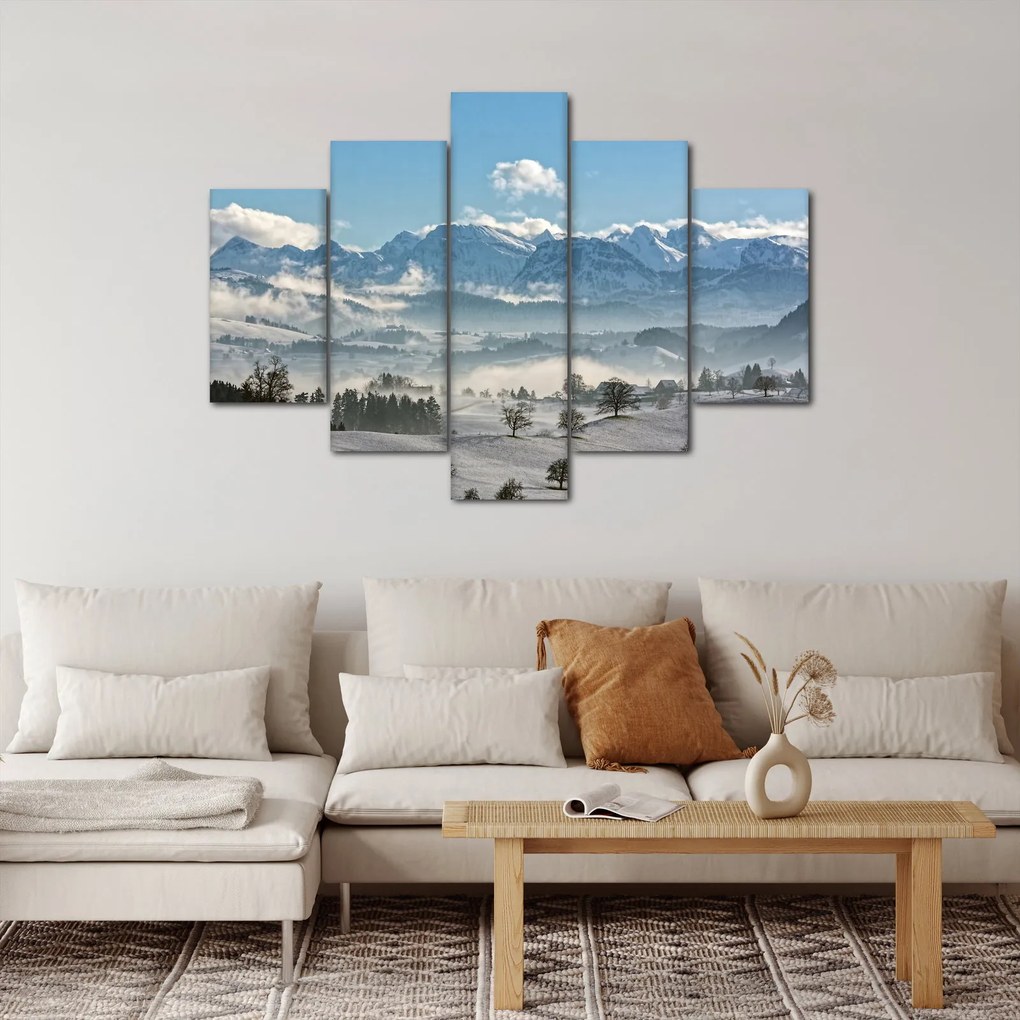Tablou cu munții înzăpeziți (150x105 cm)