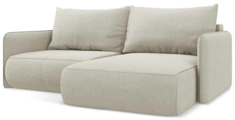 Colțar crem extensibil/cu spațiu de depozitare (cu colț pe partea dreaptă) Nanea – Makamii