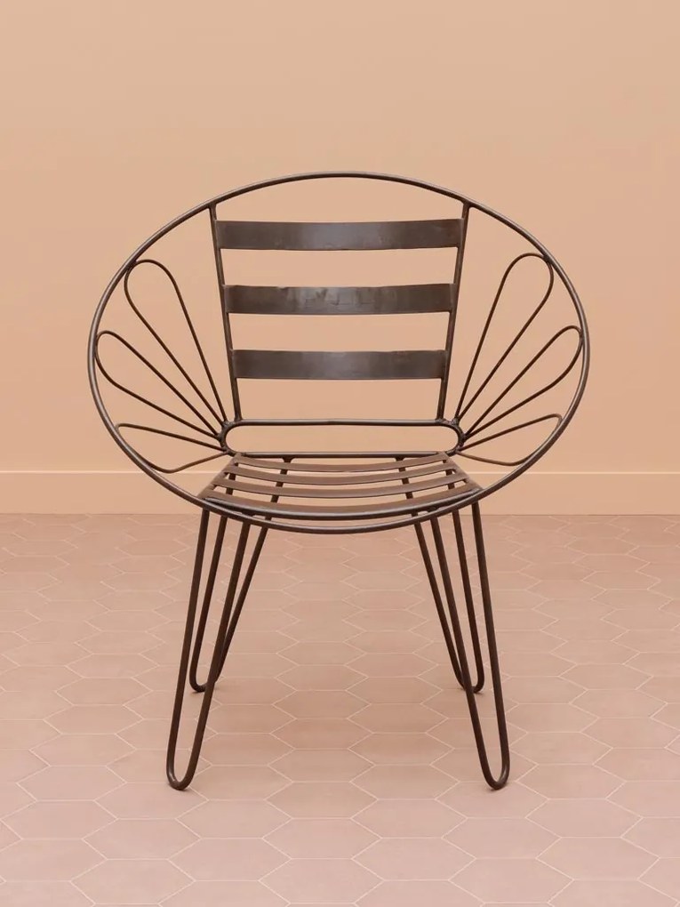 Scaun lounge din metal , "Folia"