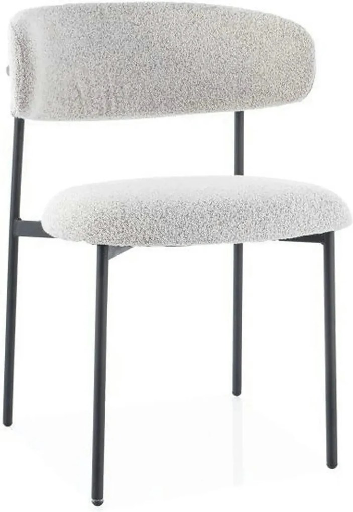 Scaun ELTON, bej/negru, stofa/metal, 56x46x80 cm