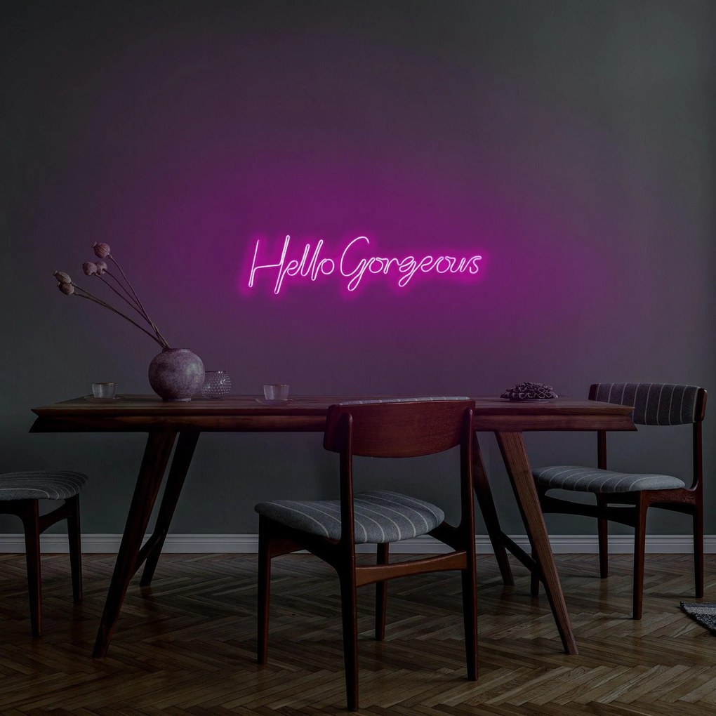Aplica de Perete Neon Hello Gorgeous, 75 x 18 cm