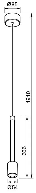 Lustra suspendata LED design minimalist FUGAZ camel MA-8948