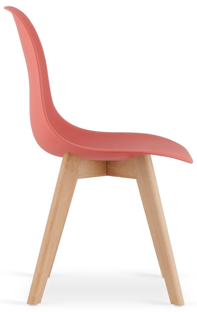 Scaun KITO Coral cu picioare din lemn de fag