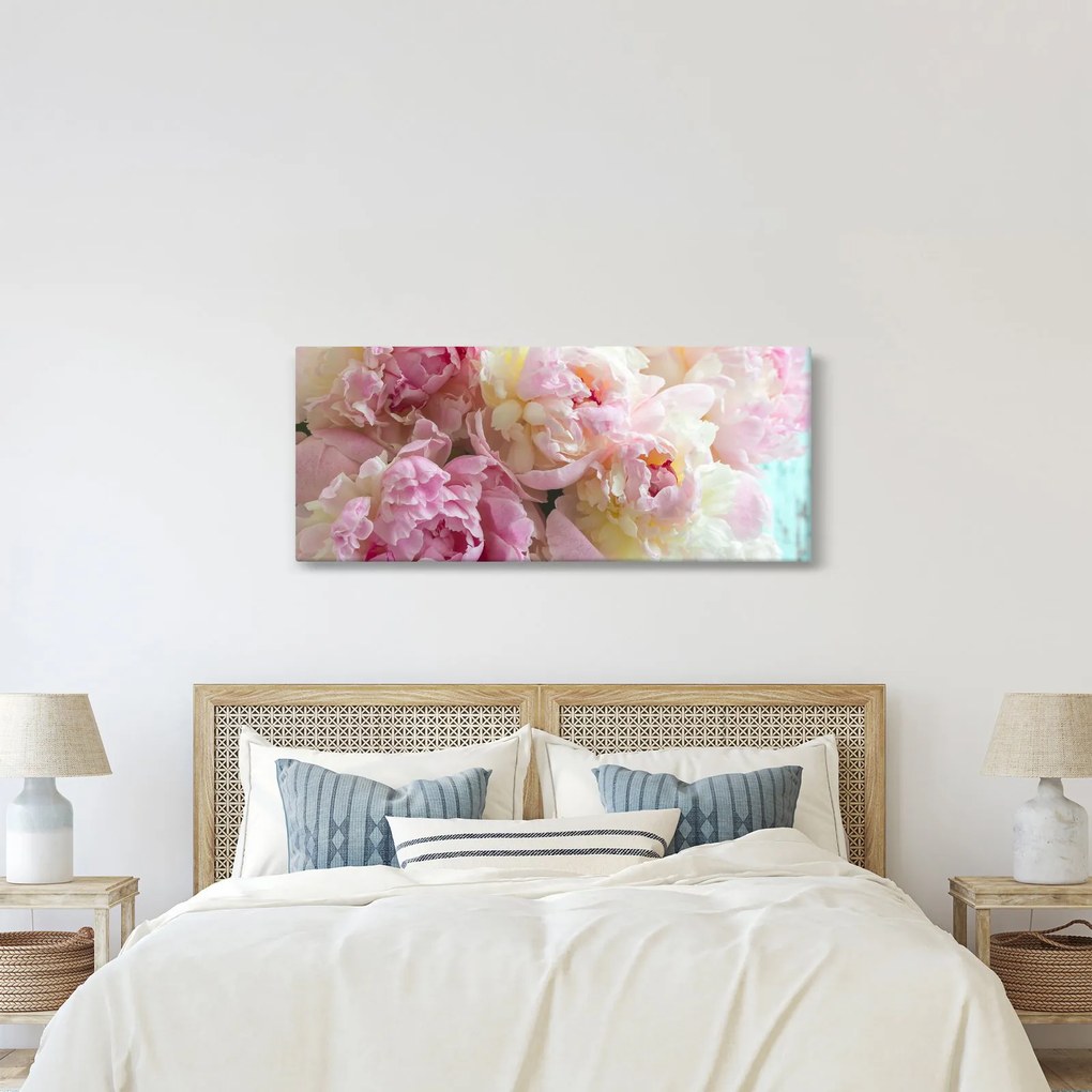 Tablou - Bujori (120x50 cm)