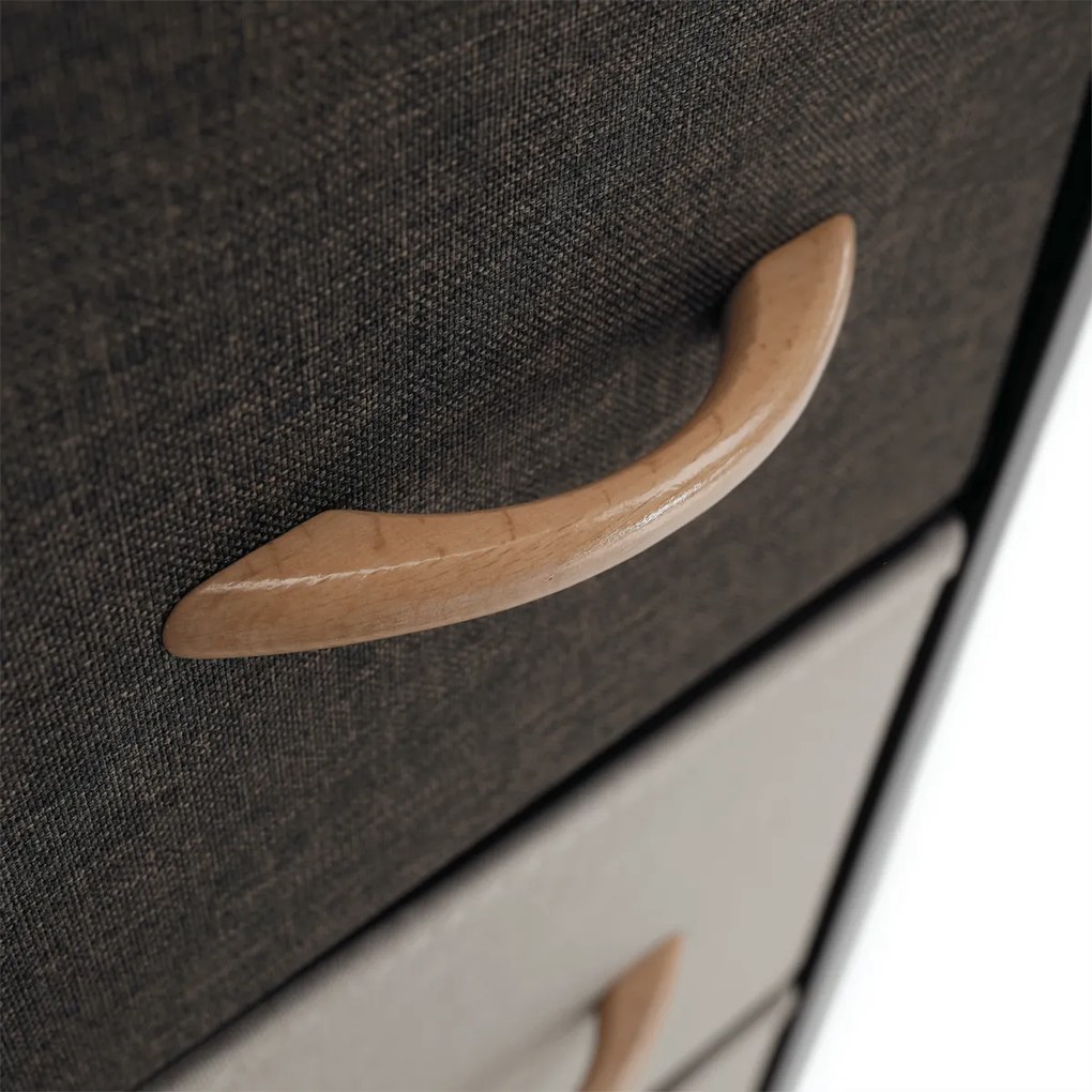 Comodă cu sertare din material textil HAZEL TIP 1,maro, L