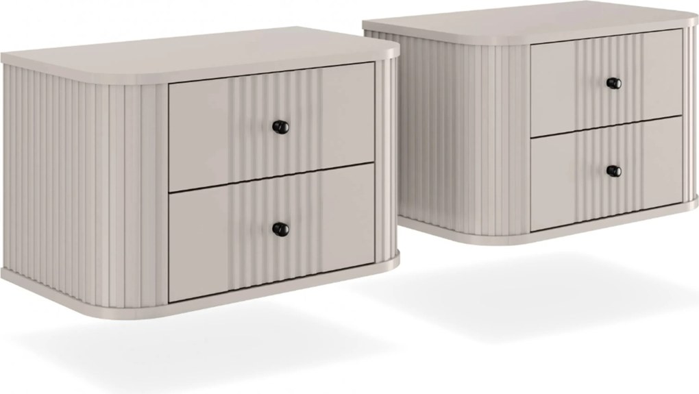 Set noptiere Vesper 56 cm de perete - cașmir / mânere negre