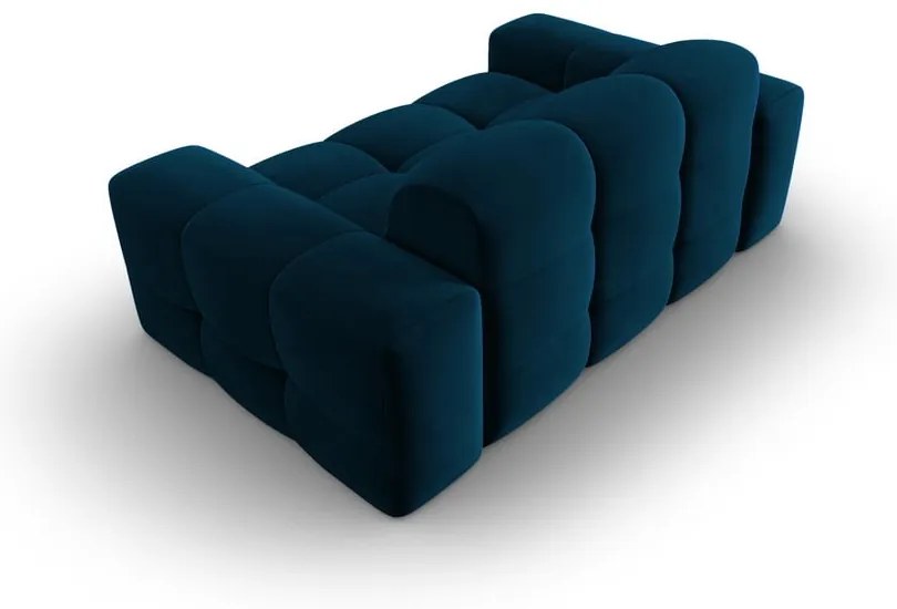 Canapea albastru-închis cu tapițerie din catifea 156 cm Kendal – Micadoni Home