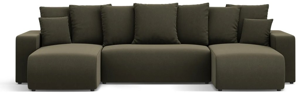 Coltar extensibil Jini in forma de U cu 5 locuri, colt reversibil si tapiterie din tesatura structurala