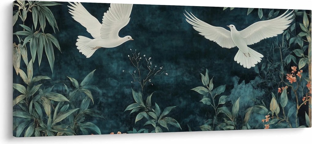 Tablou - Două porumbei (120x50 cm)