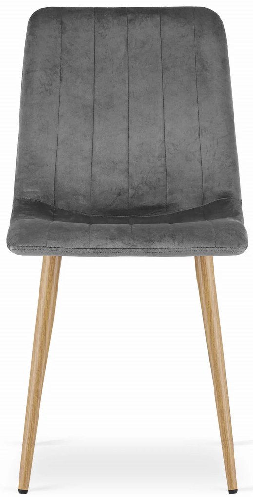 Gri inchis scaun bucatarie LAVA din catifea