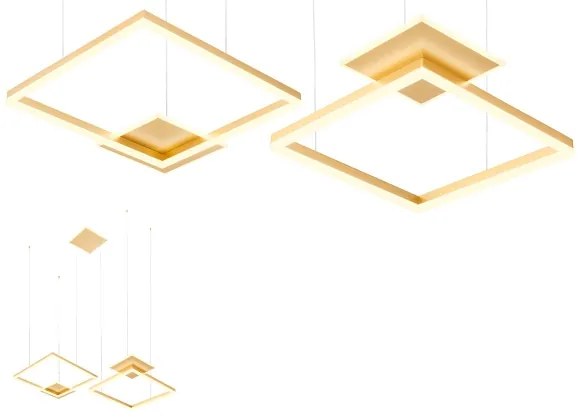 Redo 01-2615 - Lustră LED dimmabilă suspendată pe cablu SIGUA LED/137W/230V CRI 90, auriu