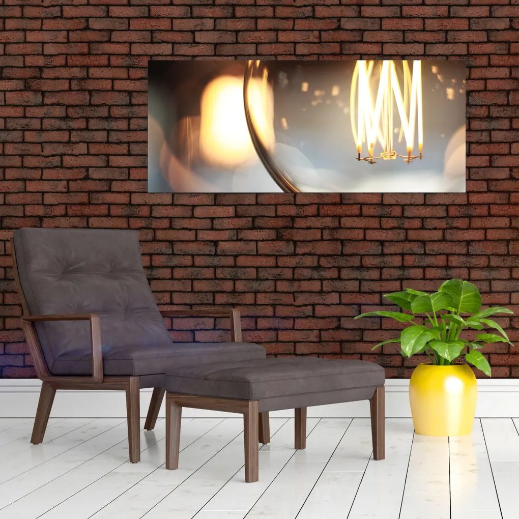 Tablou cu becul aprins (120x50 cm)