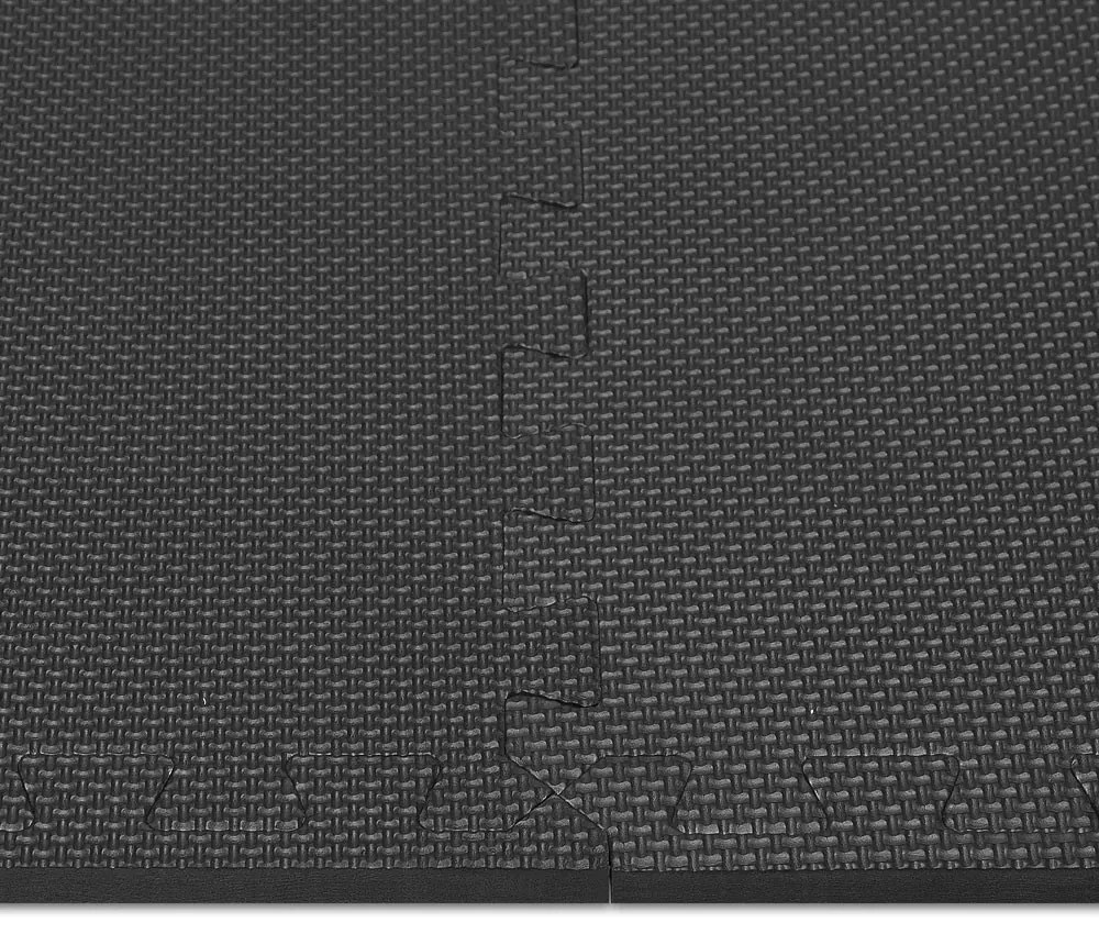Covor pentru protectie pardoseala Puzzle 6 bucati Negru