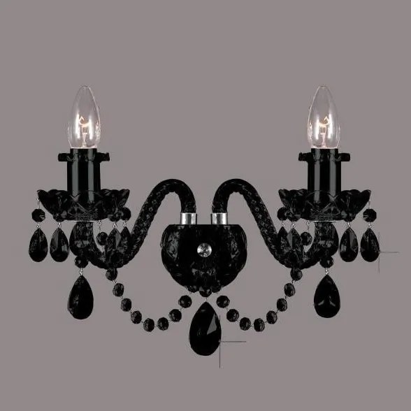Aplica de perete cristal Bohemia N21 009/02/1-A all black