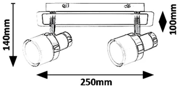 Rabalux 5022 - Aplică perete baie LED HAROLD 2xLED/5W/230V IP44