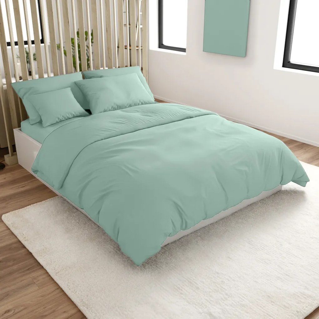 Lenjerie de pat din bumbac LUX mentol hoteliera cu buzunar Dimensiune lenjerie de pat: 70 x 90 cm | 140 x 200 cm